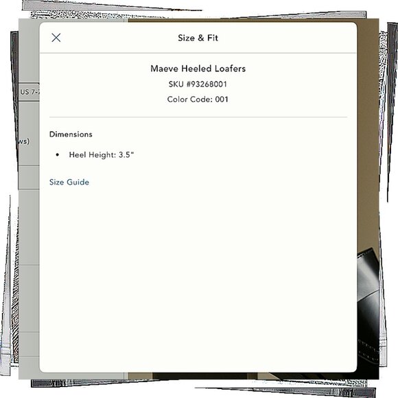 NWT: Black Leather 3.5" Heeled Loafers (EU 37) by Maeve - Picture 5 of 5